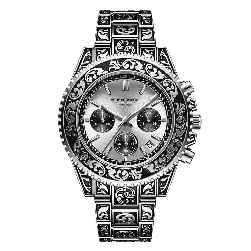 Vintage Quarz-Herrenuhr mit Gravur