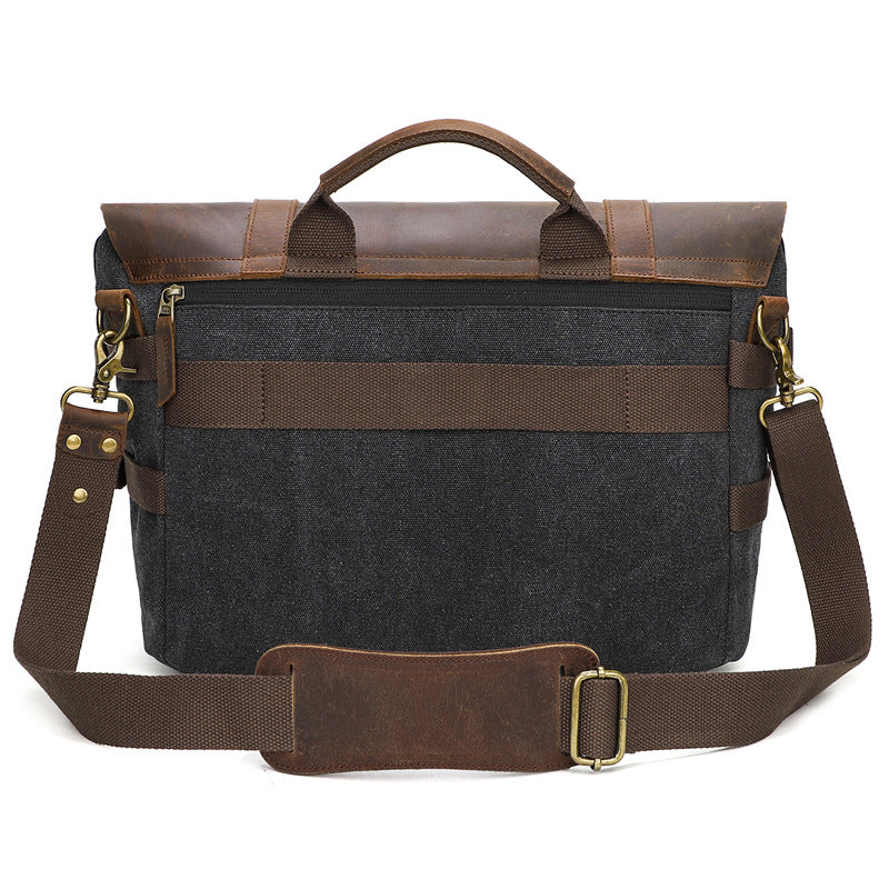 Canvas Schultertasche für Herren – wasserdicht – Bild 3 | LuxeStyle