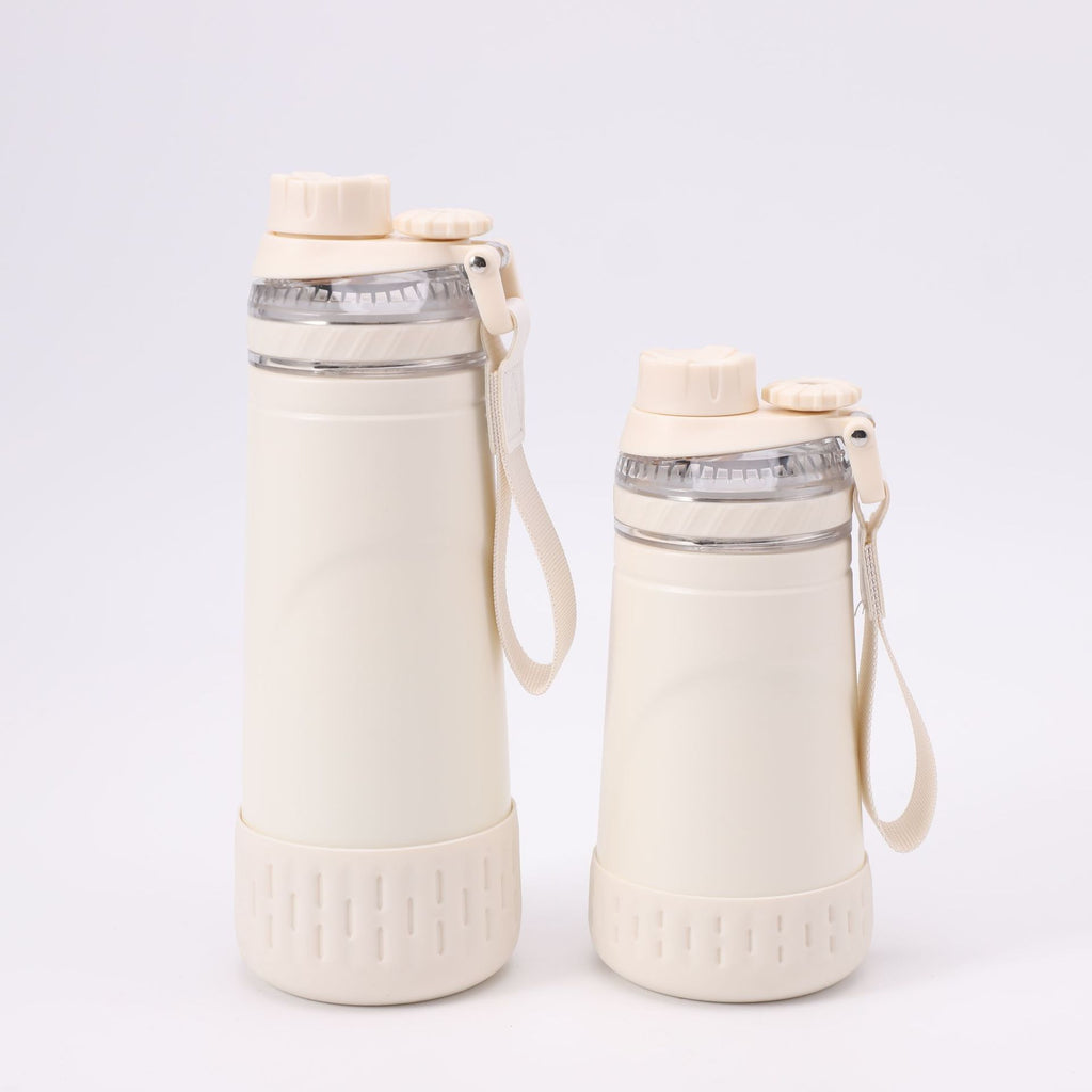 Isolierflasche mit Trinkhalm für Sport & Alltag