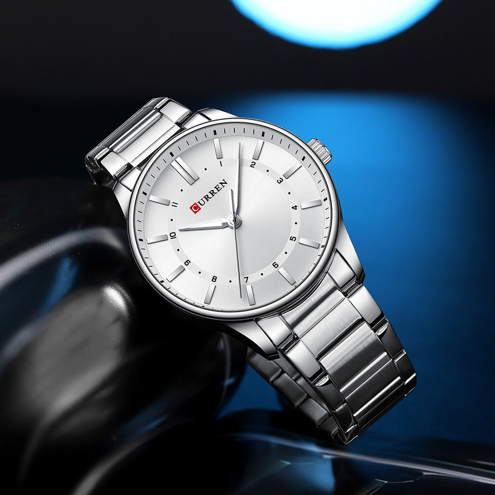 Herren-Uhr mit großem Zifferblatt und wasserdicht