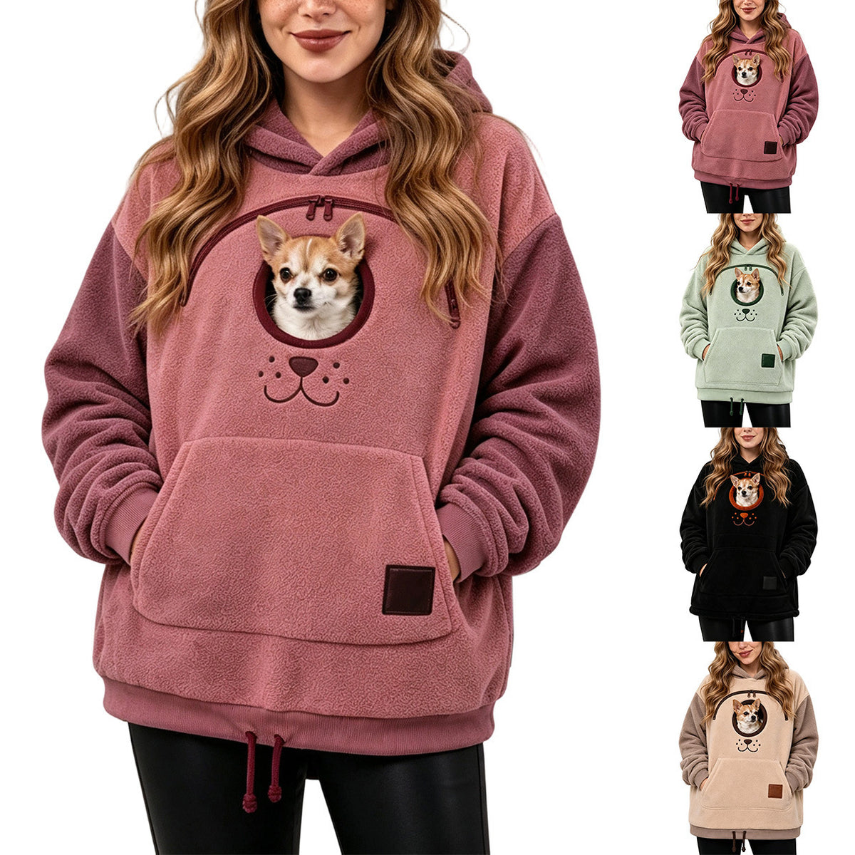 Fleece‑gefülltes Hoodie mit Kordel – Bild 3 | LuxeStyle