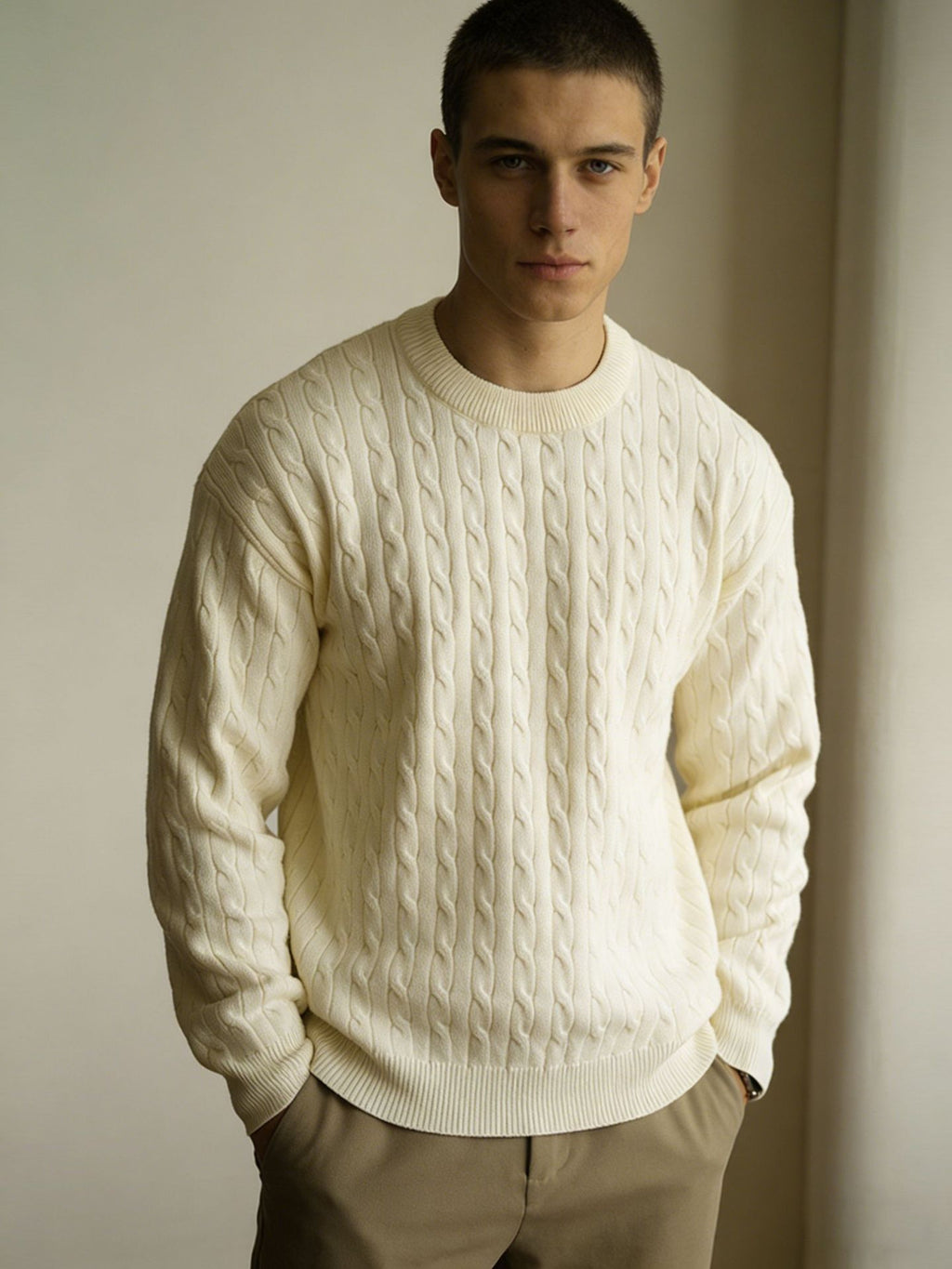 Texturierte Strickjacke