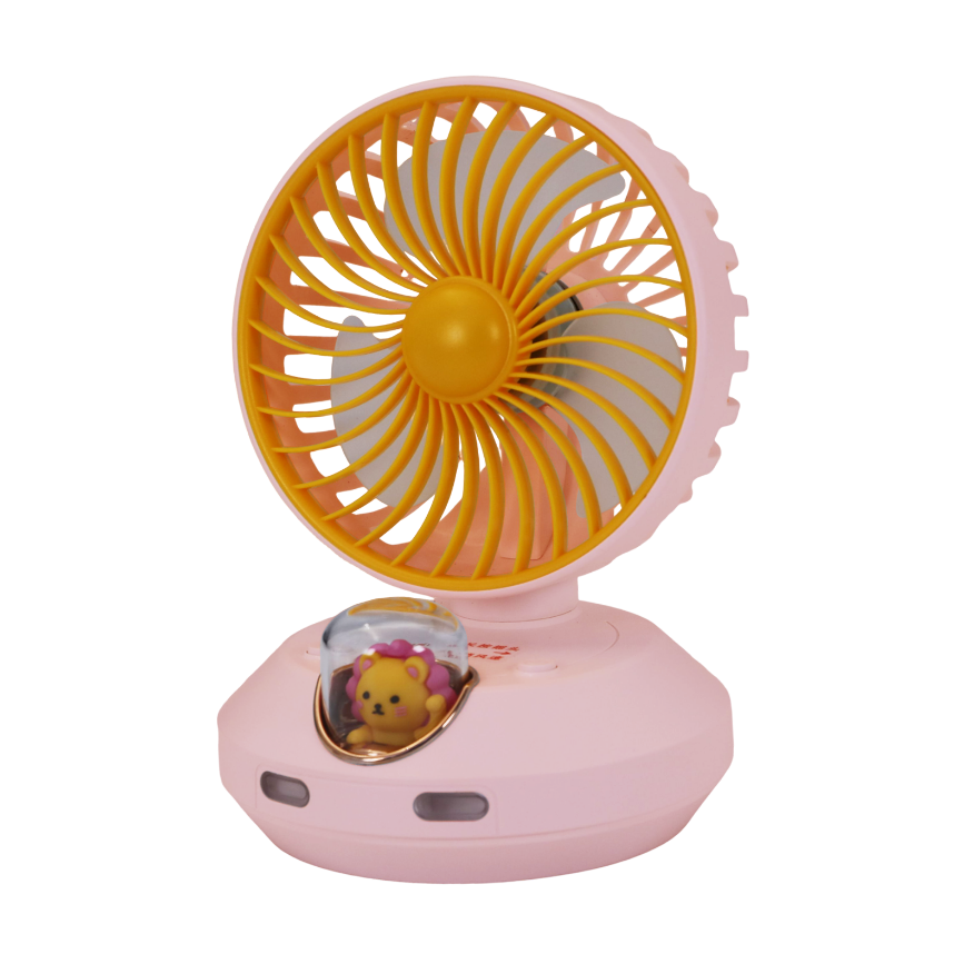 Schüttelkopf-Ventilator, Pink, Akkubetrieben