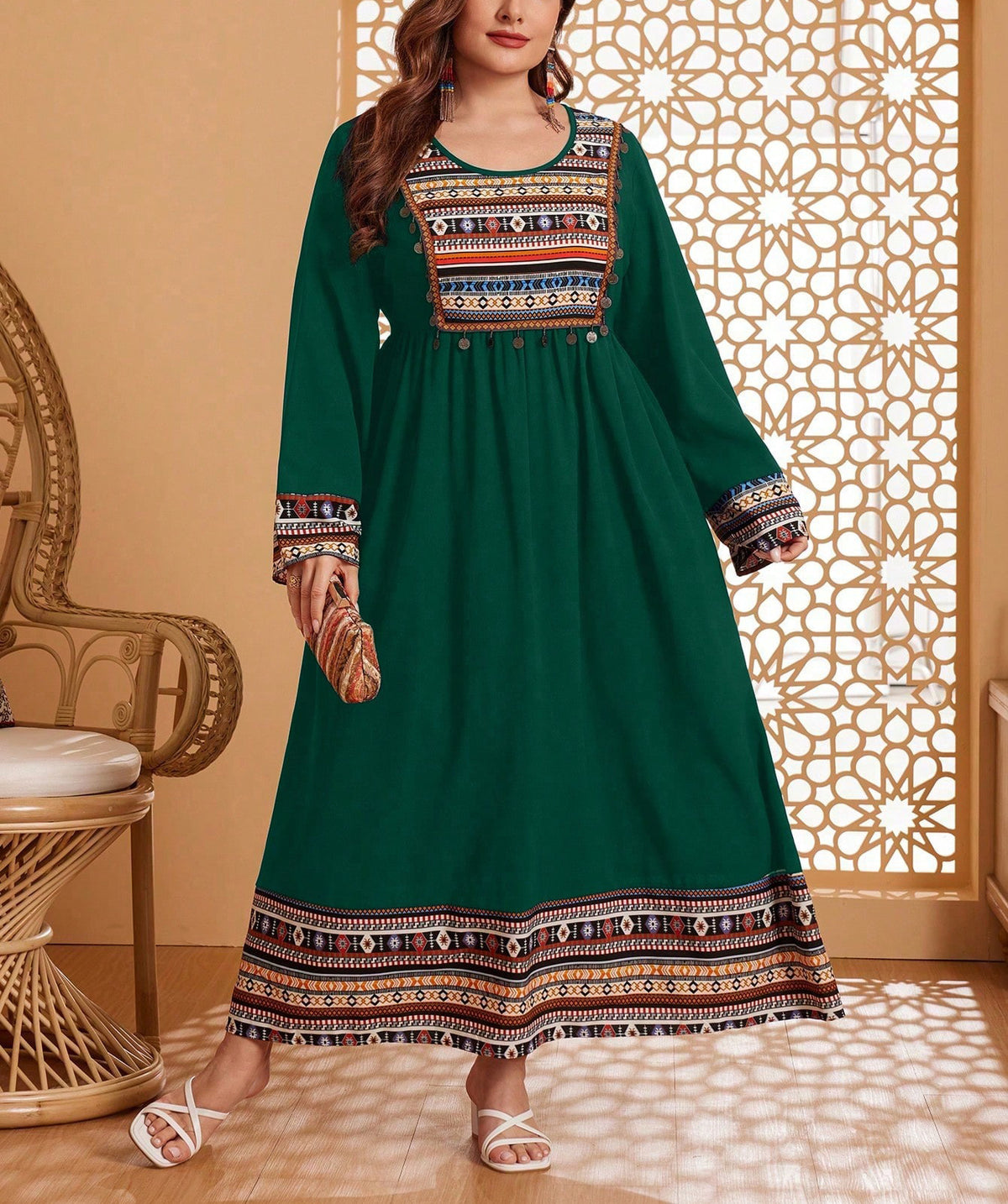 Ethno-Kleid mit Stickerei | LuxeStyle