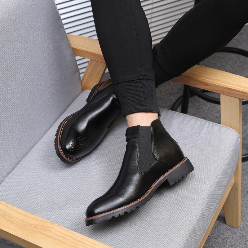 Herren High-top Slip-on Martin Boots