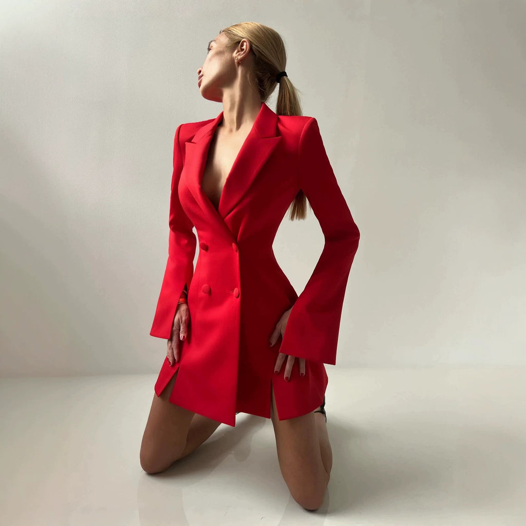 Taillierter Blazer mit doppelreihiger Knopfleiste – Bild 3 | LuxeStyle