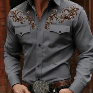Herren Sommer Hemd Kurzarm Gestreift Floral