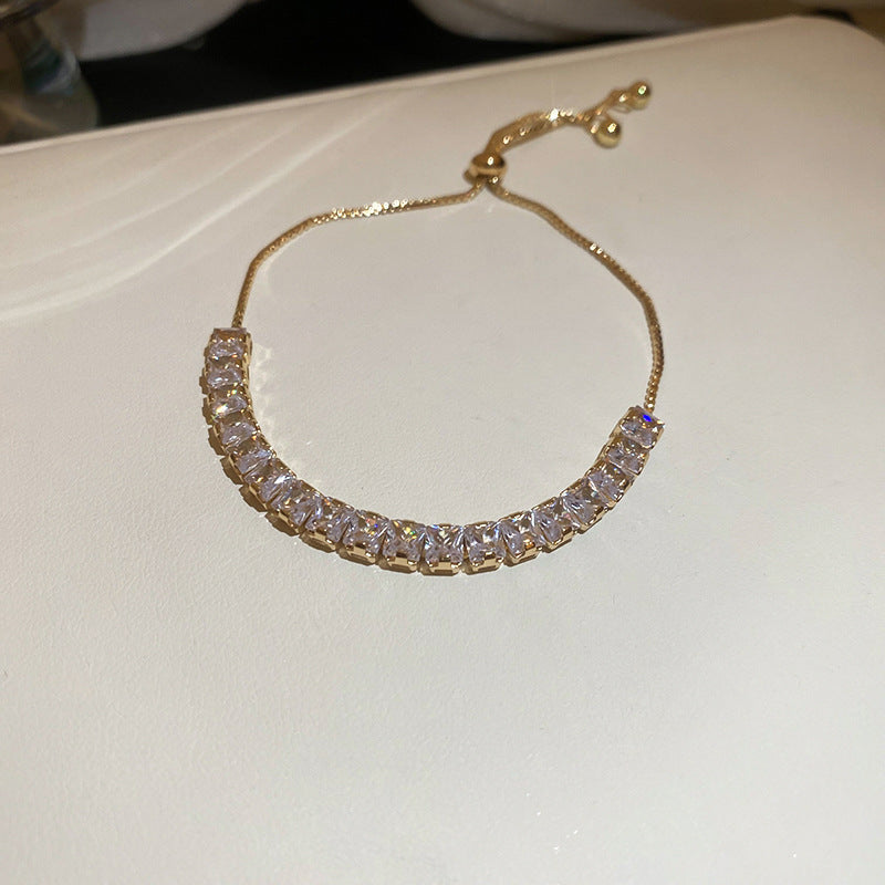 Vergoldetes Oval-Zirkon Armband – Ansicht 5