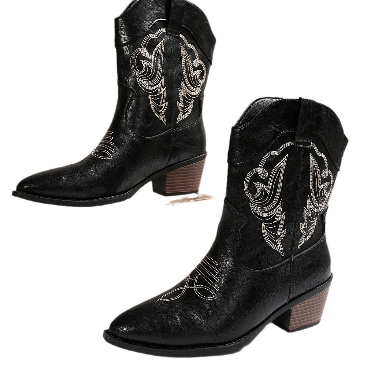 Vintage Western Boots mit Stickerei