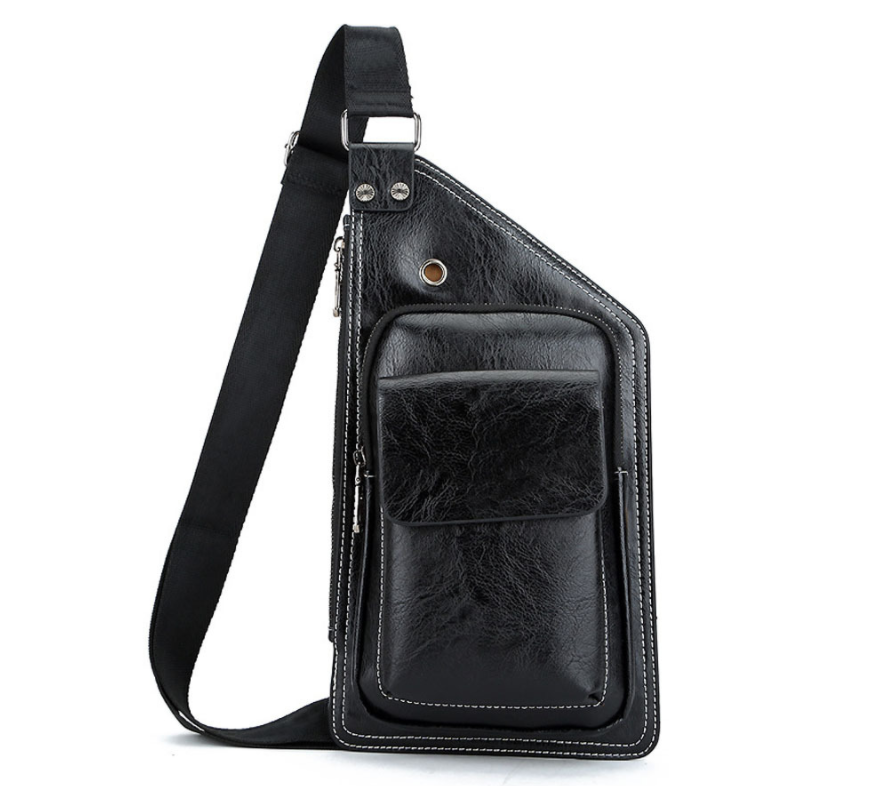 Brusttasche aus PU-Leder mit Reissverschluss – Bild 9 | LuxeStyle