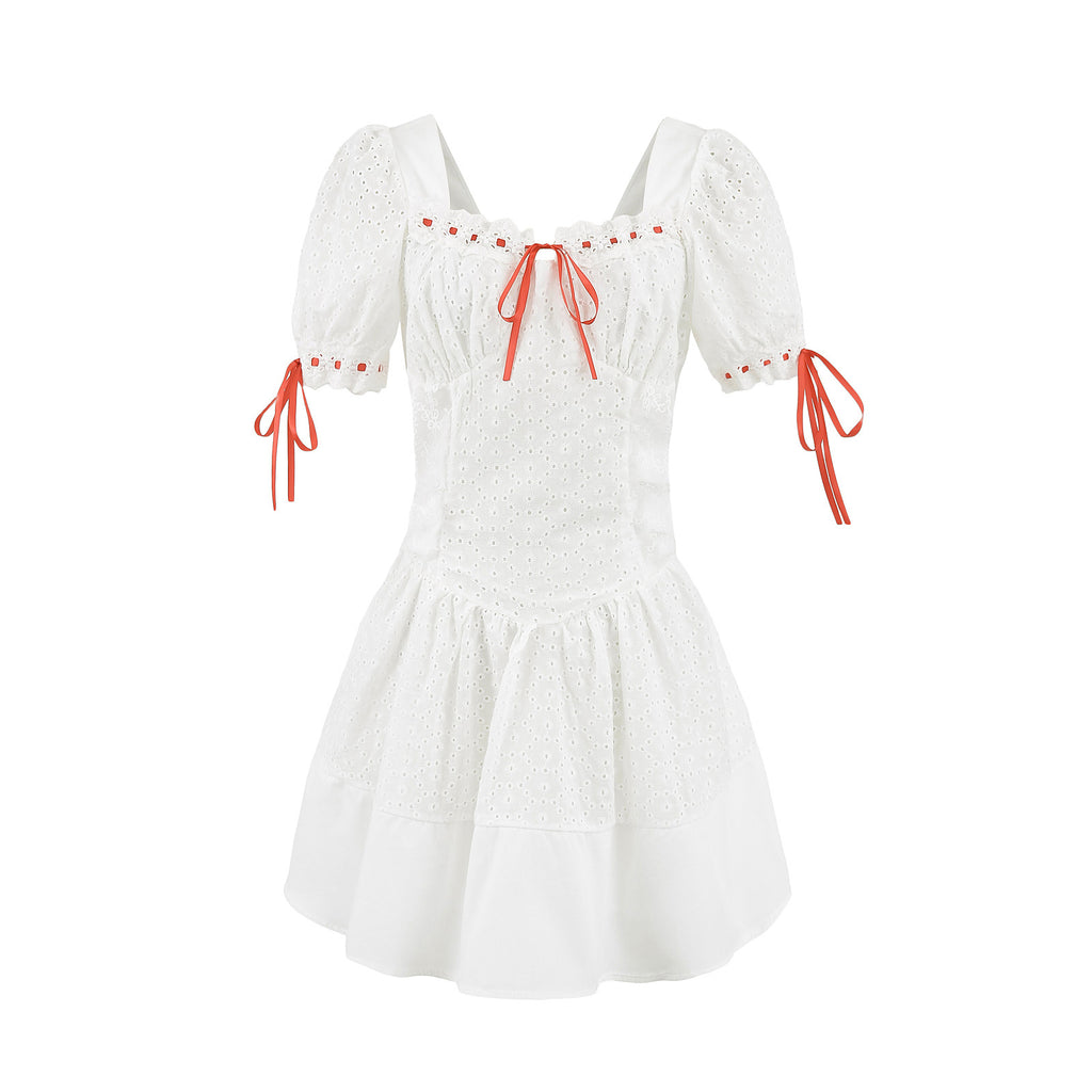 Süsses A-Linien Minikleid mit Schleife
