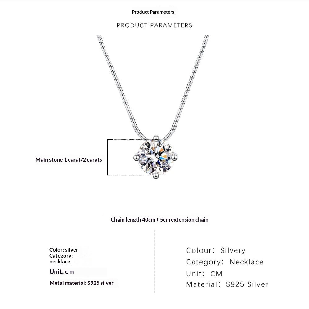 Edle Moissanite-Halskette