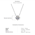 Silberhalskette mit Moissanstein, 4-Prong-Setting