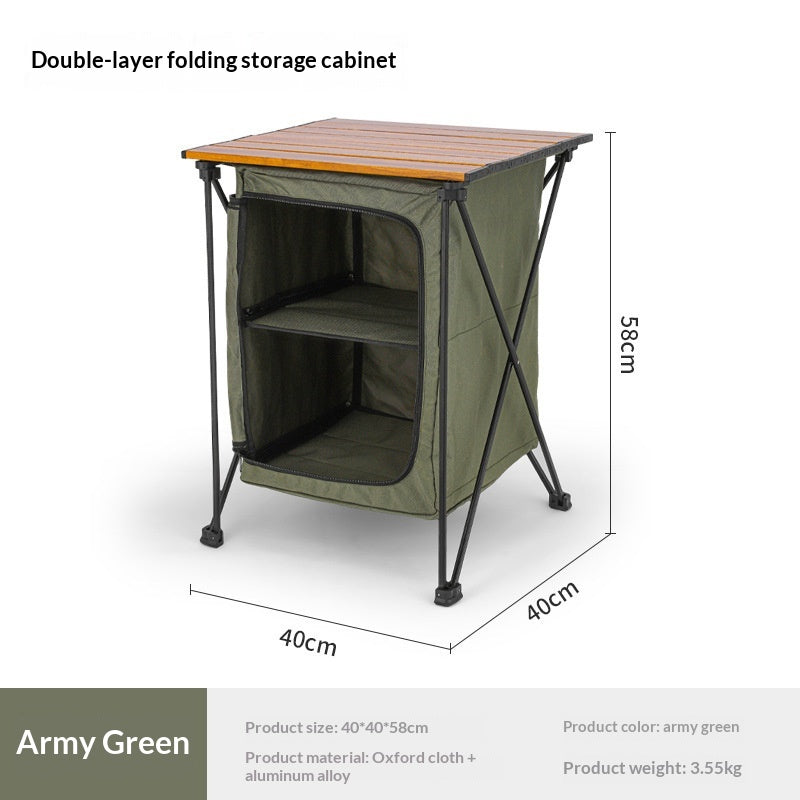 Faltbarer Outdoor Campingschrank mit Tisch