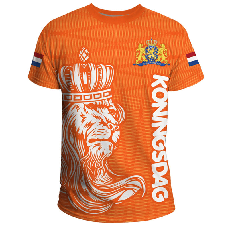 Herren T-Shirt mit Hollandflaggen-Print – Bild 3 | LuxeStyle
