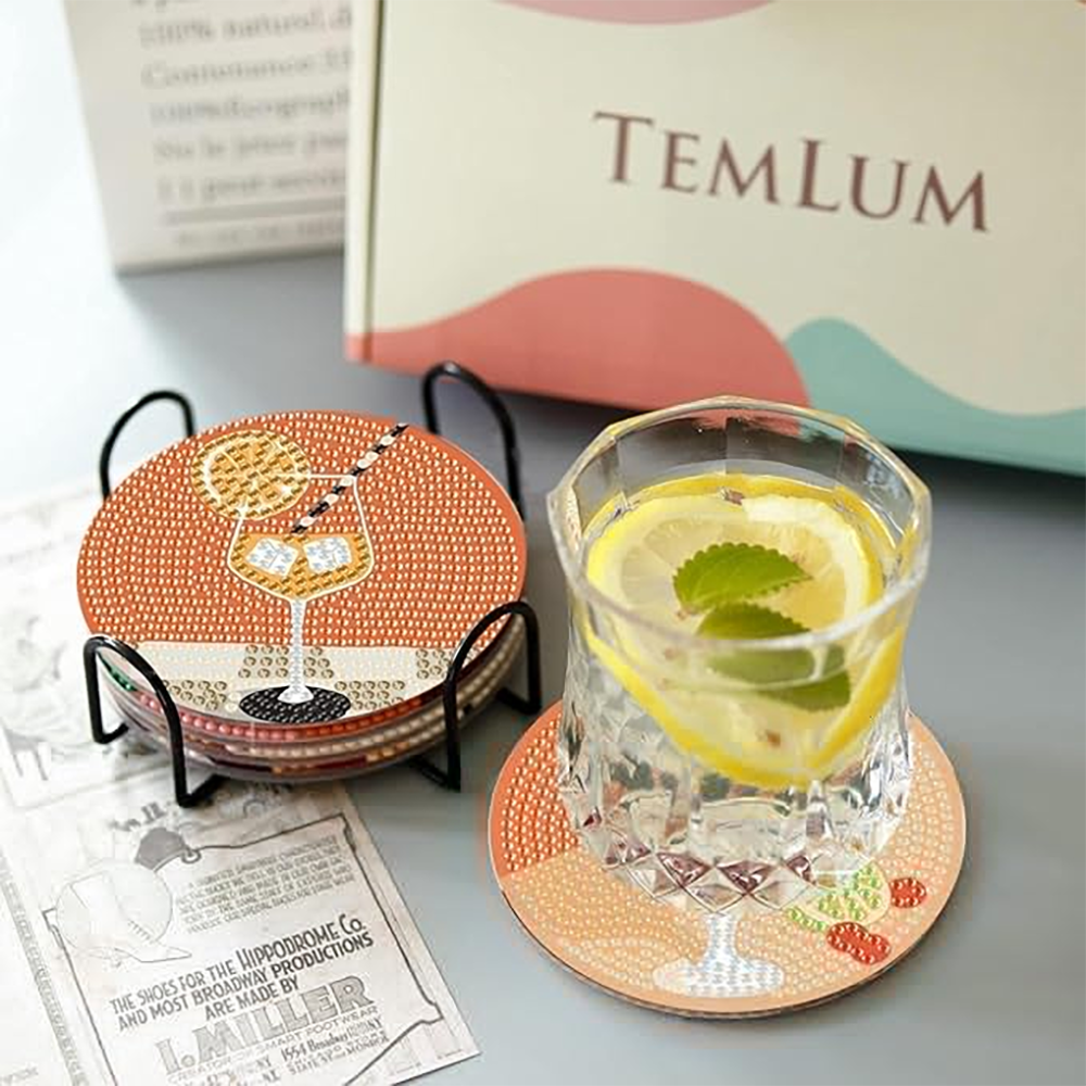 DIY-Diamant-Mal-Untertasse mit Halterung