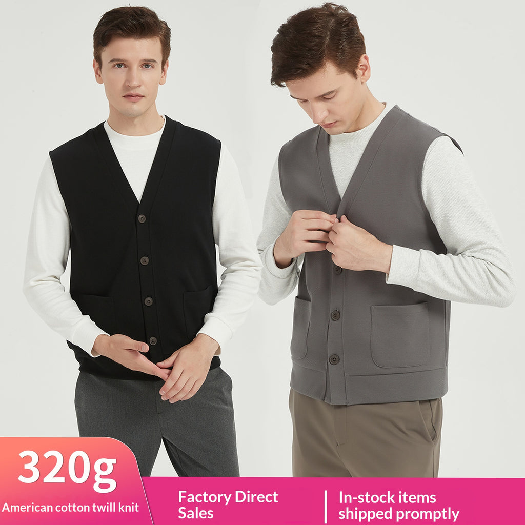 Herren Strick-Cardigan Weste