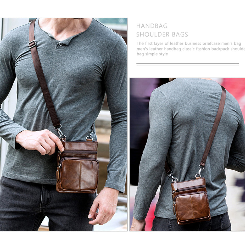 Männer Schultertasche aus Echtleder