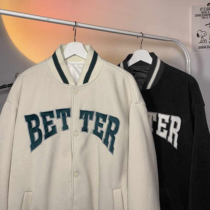 Corduroy Baseball Jacke für Herren