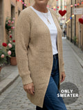 Strick-Cardigan mit Lochmuster