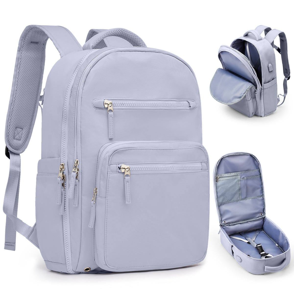 Business-Reiserucksack mit Kompression und USB-Anschluss – Bild 12 | LuxeStyle