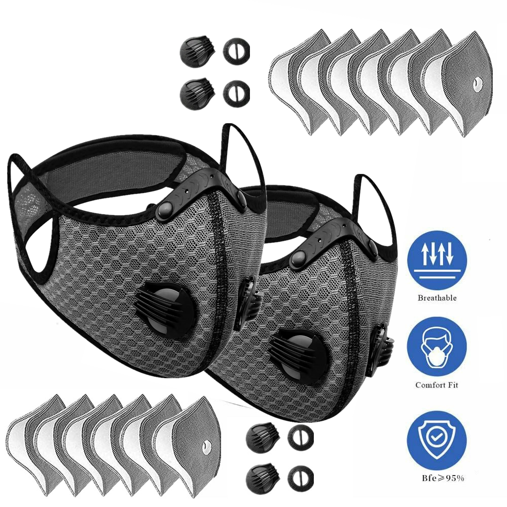 Sportmaske mit Aktivkohlefilter