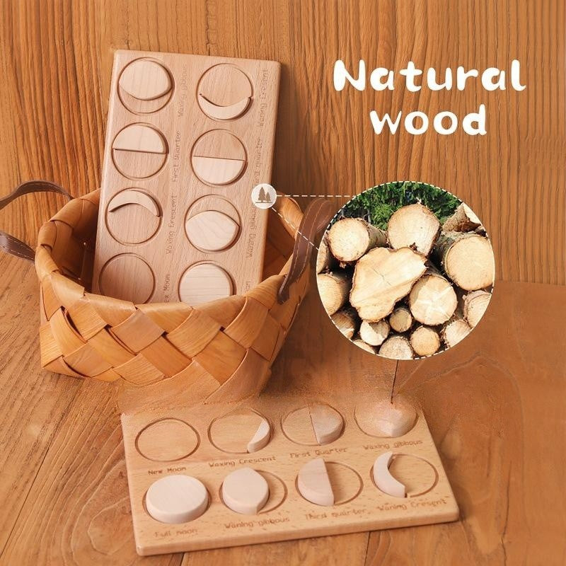 Holz Mondphasen Puzzle für frühe Bildung – Bild 3 | LuxeStyle
