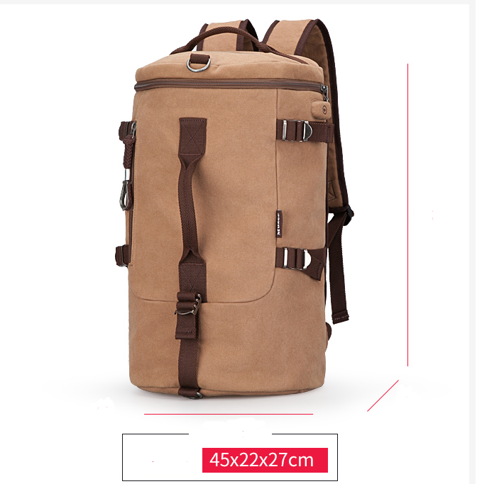 Rucksack für 15" Laptop – Canvas, Farben: Kaffee, Schwarz, Blau – Bild 7 | LuxeStyle