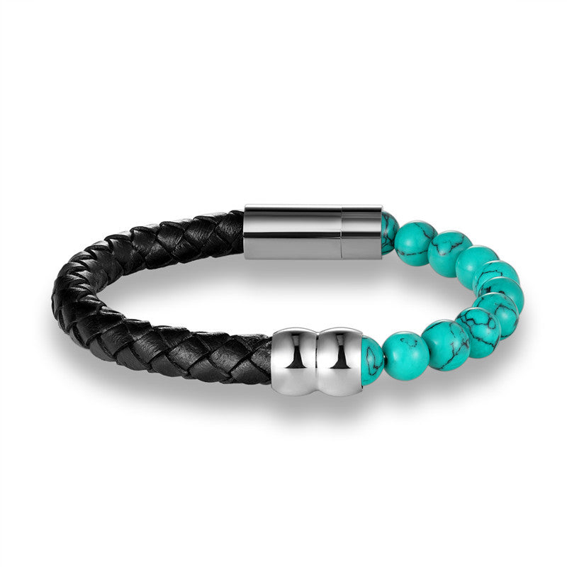 Naturstein-Armband mit Lederband – Bild 10 | LuxeStyle