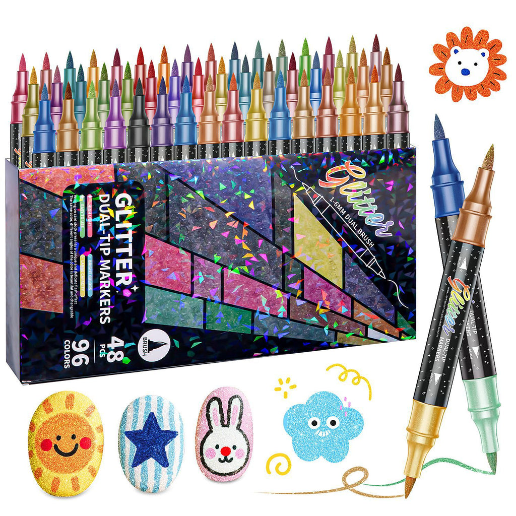 Glitzer-Marker mit Doppelspitze – Bild 2 | LuxeStyle