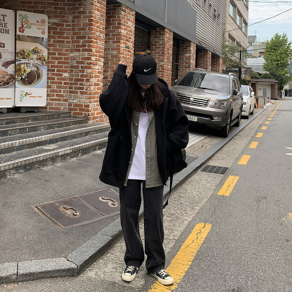 Kapuzen-Sweatshirt im koreanischen Stil