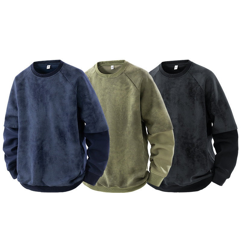 Loose-fit Camouflage Pullover mit langen Ärmeln – Ansicht 5