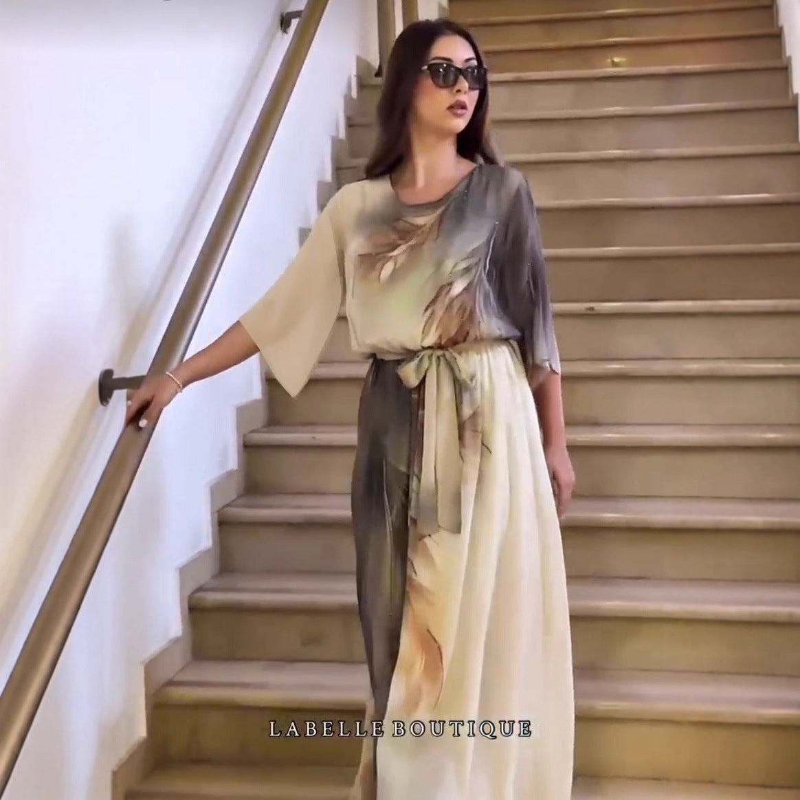 A-Linien Midikleid mit Blumenprint – Bild 4 | LuxeStyle