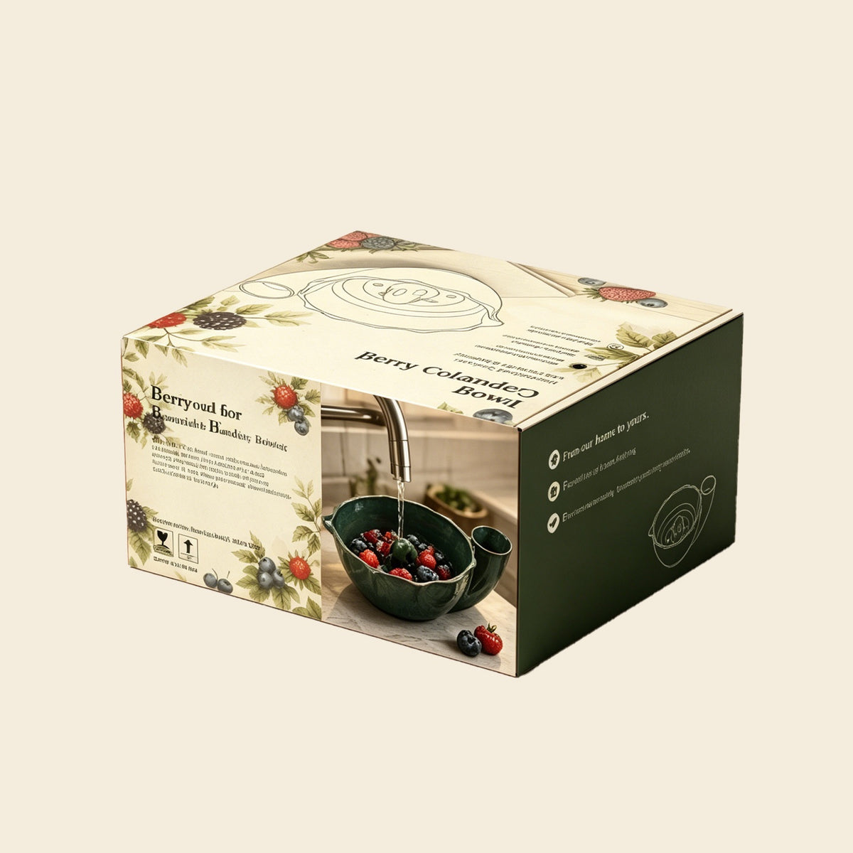 Drehbare Keramik-Abtropfschale für Obst | LuxeStyle