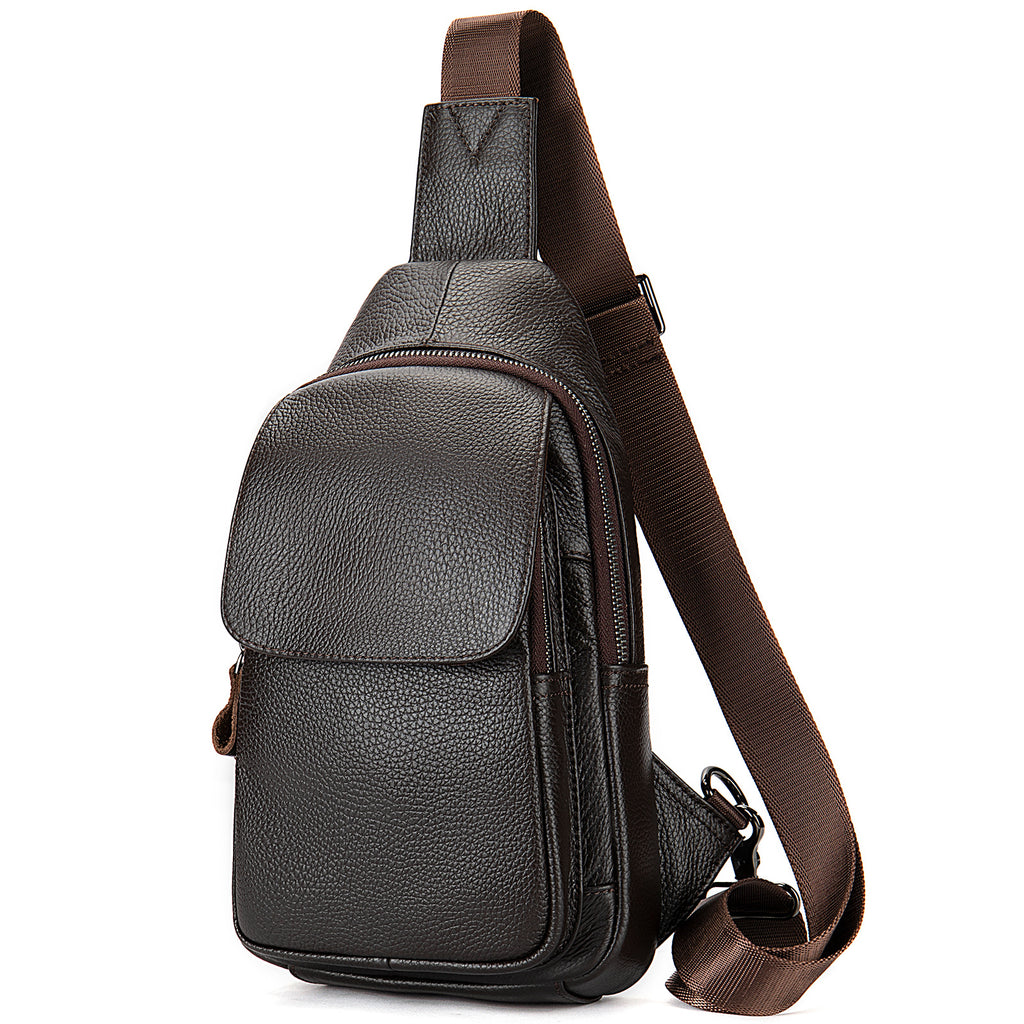 Brusttasche aus Vollnarbenleder für Herren