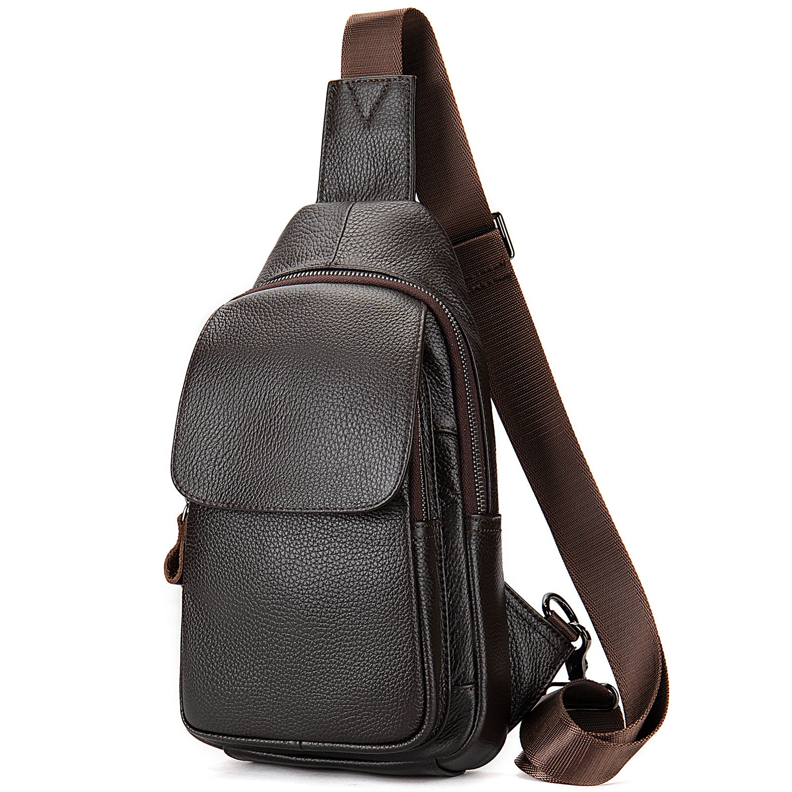 Brusttasche aus Vollnarbenleder für Herren