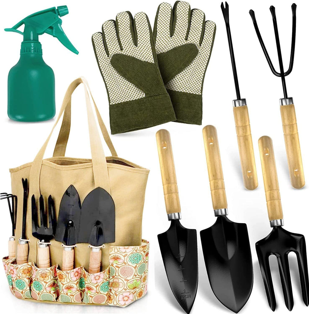 Gartengeräte-Set aus Edelstahl