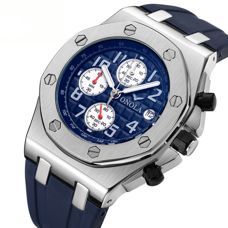 Quarzuhr mit Silikonarmband, wasserdicht – Bild 4 | LuxeStyle