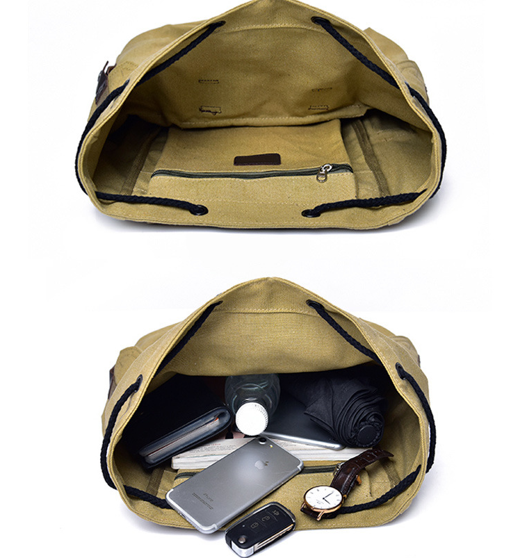 Canvas-Rucksack Unisex Retro – Bild 5 | LuxeStyle