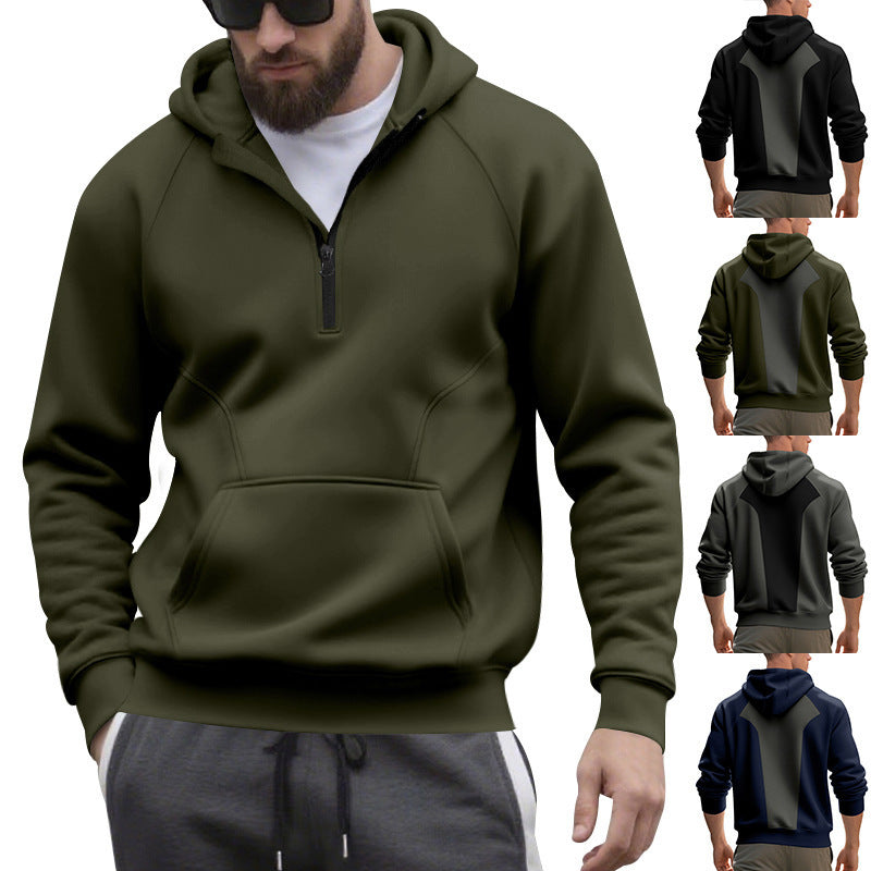 Herren Fleece Kapuzenjacke mit Reissverschluss