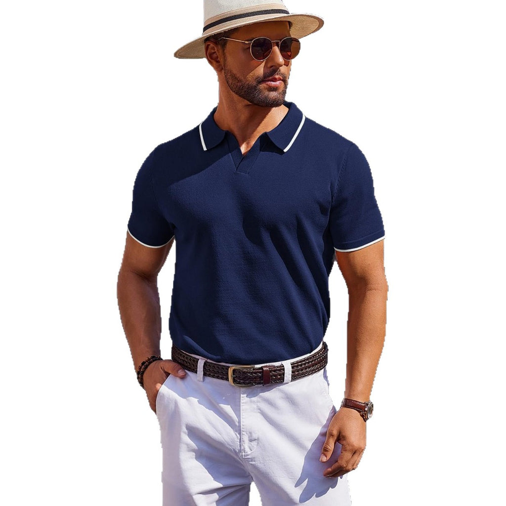 Herren Retro-Print Kurzarm-Shirt