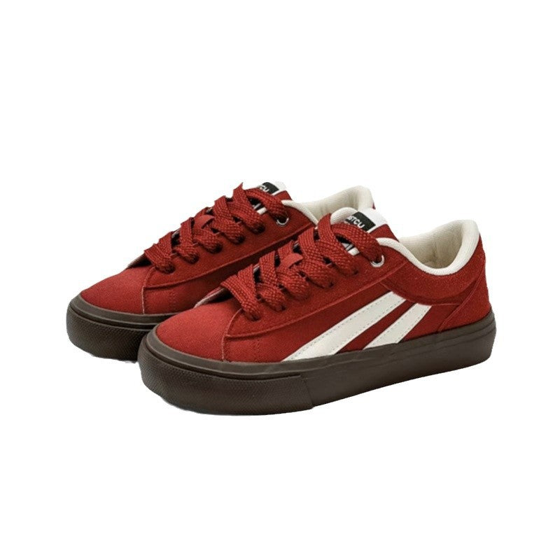 Damen Skateboard-Sneaker aus Nubukleder