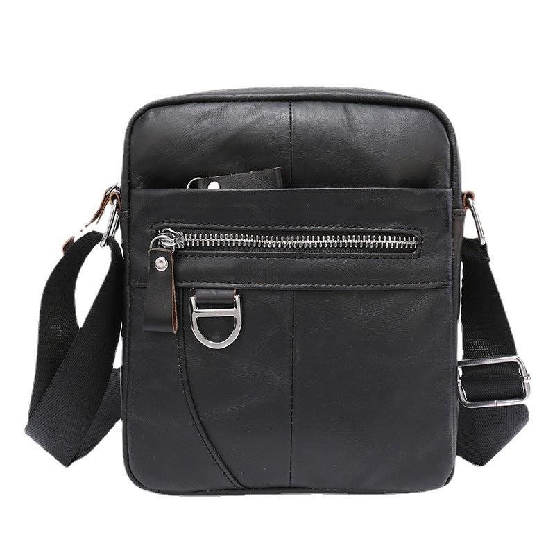 Umhängetasche Retro aus Rindsleder, schwarz/braun – Bild 2 | LuxeStyle