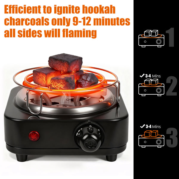 Elektrischer Kohleanzünder für Shisha – 500W, 5 Stufen