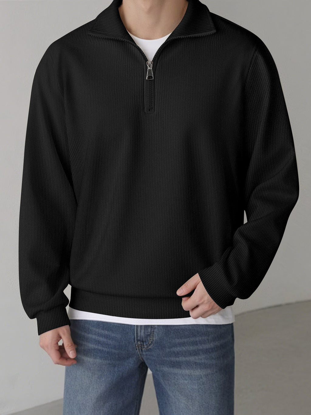 Herren-Relax-Schulterfreier Langarm-Jacke