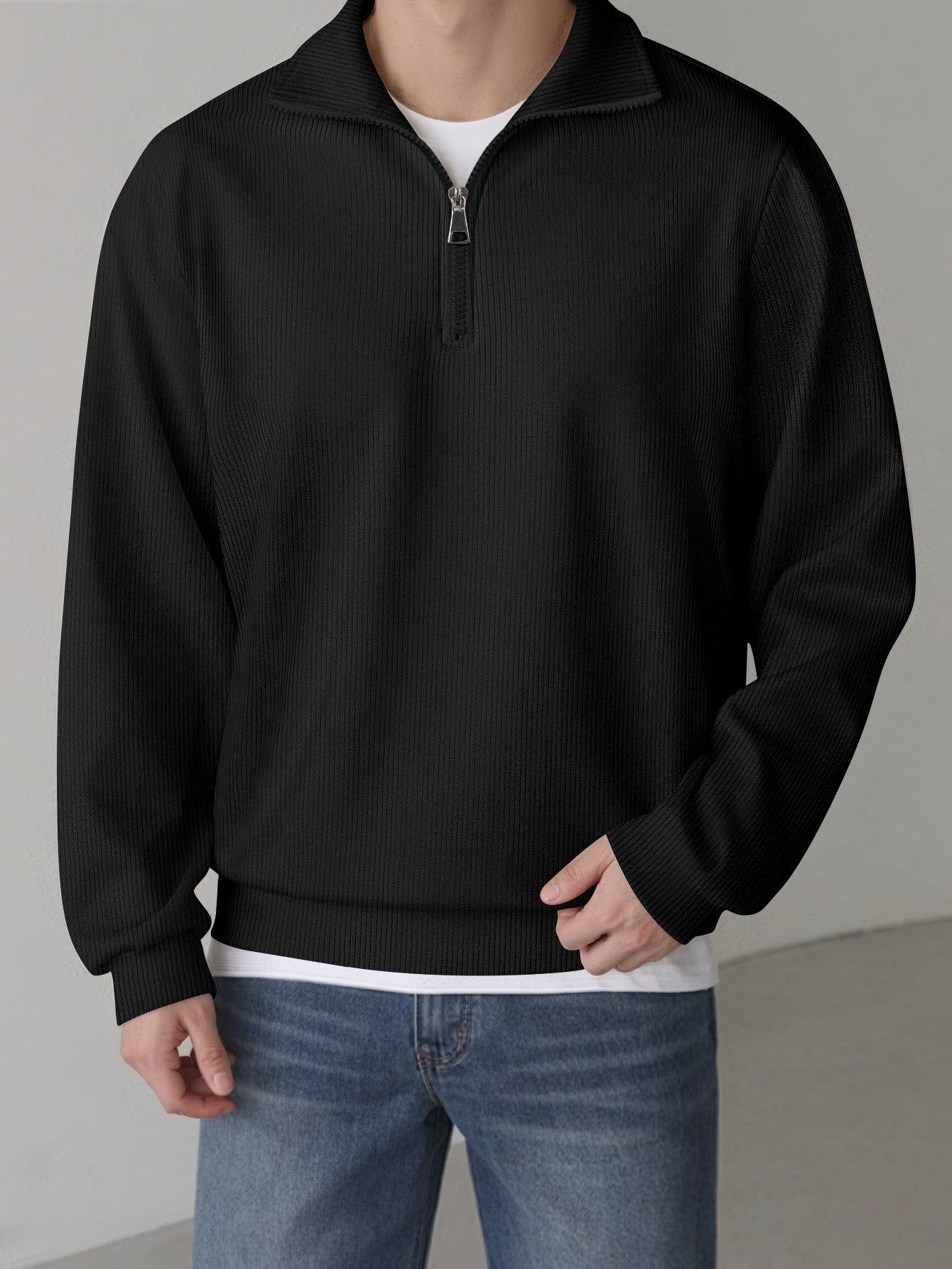 Herren-Relax-Schulterfreier Langarm-Jacke