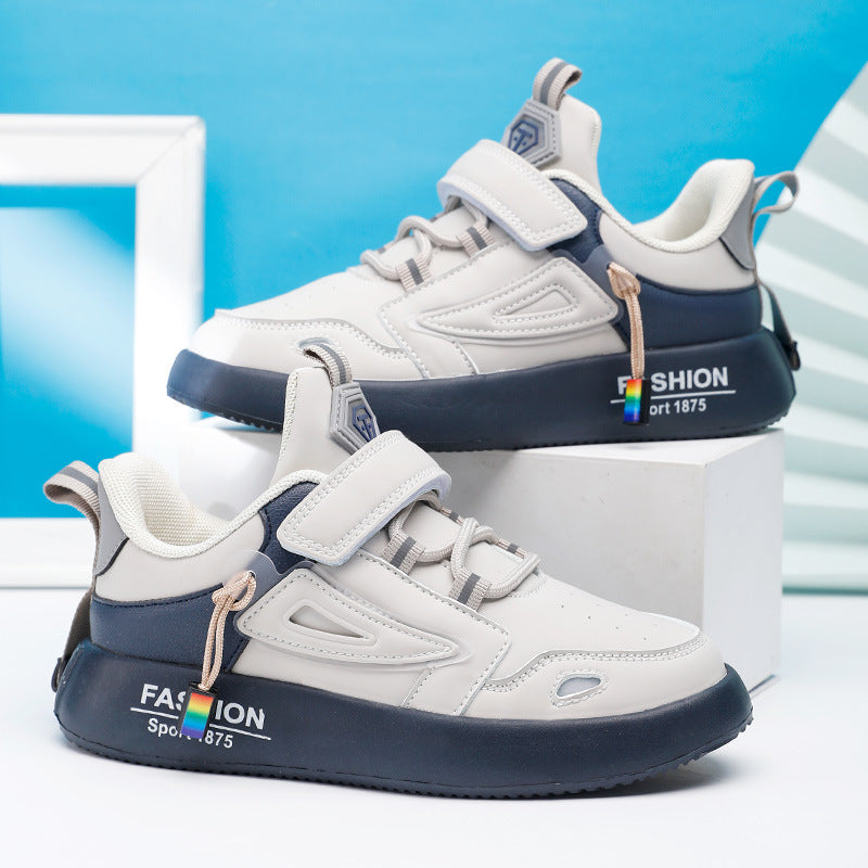 Leder-Sneakers für Kinder mit Klettverschluss – Bild 5 | LuxeStyle
