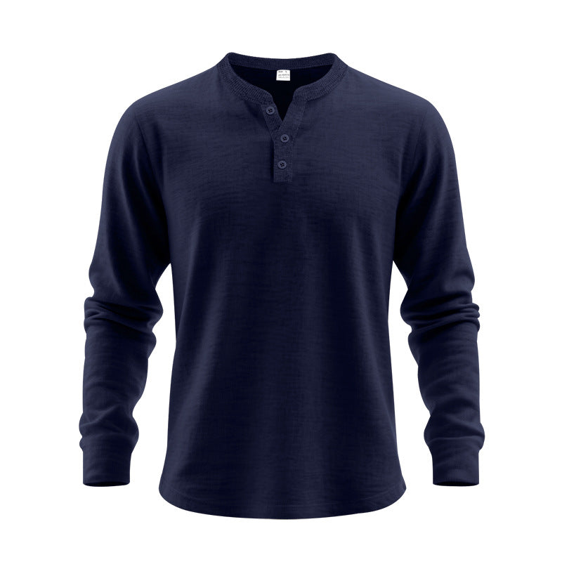 Herren Langarm Henley Shirt – Bild 7 | LuxeStyle