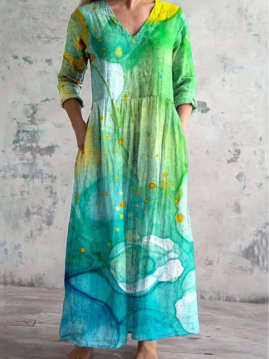 Sommerkleid mit langen Ärmeln