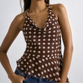 Damen Neckholder-Top mit Polka-Dots
